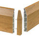 English Oak Roomline Chamfered External Corner Trim 100mm - Pack of 2