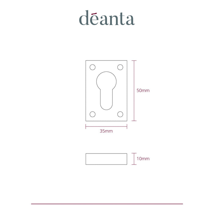 Deanta Slim Escutcheon (Pair) Matt Black