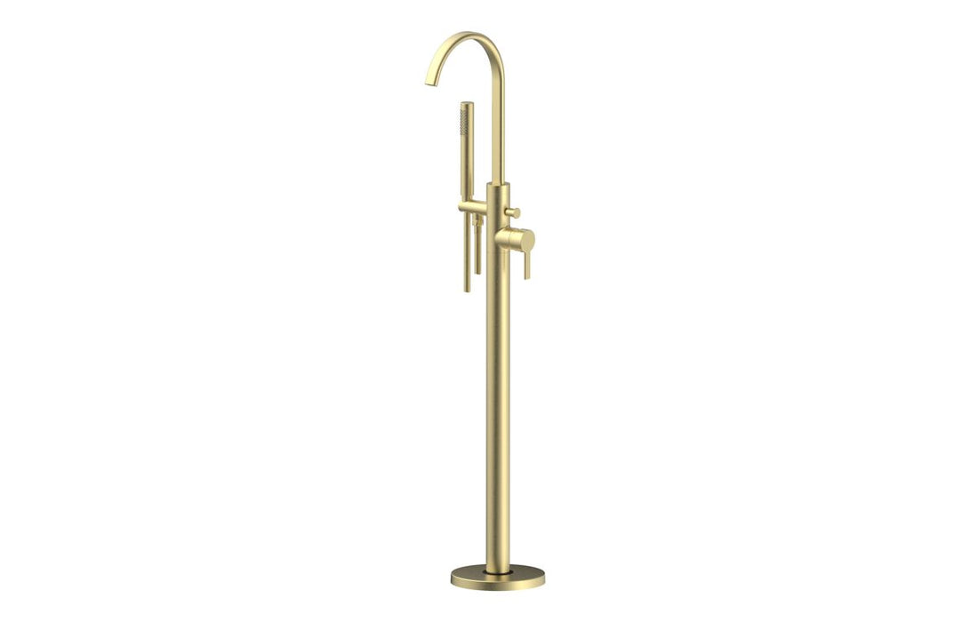 Evani Floor Standing Bath/Shower Mixer - Brushed Brass
