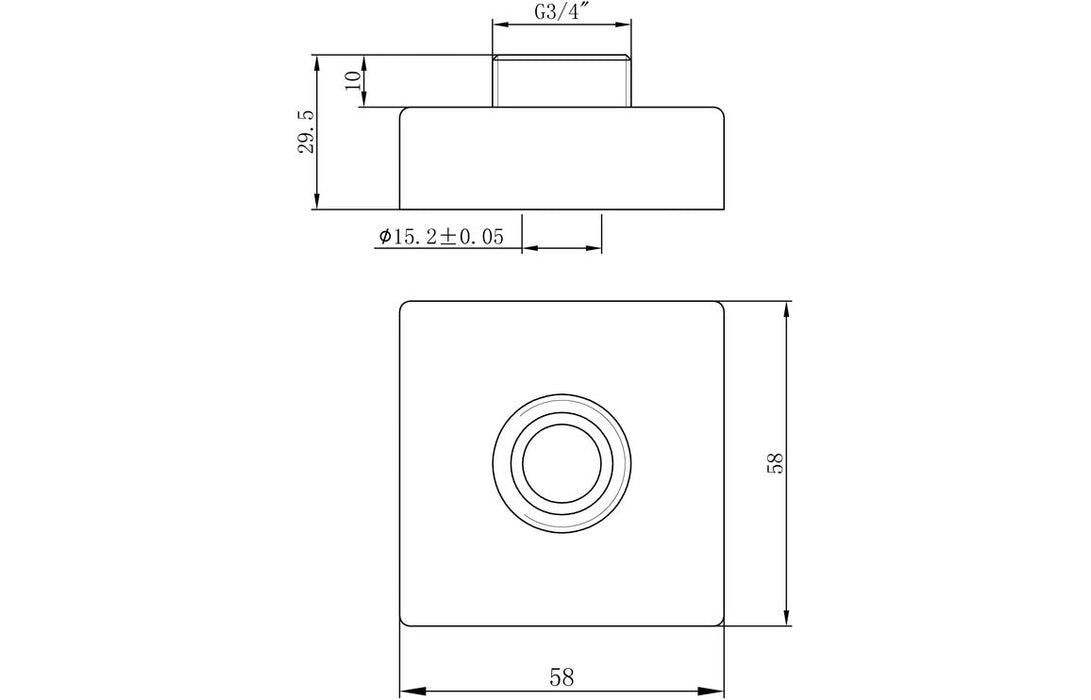 Exposed Shower Valve Fast Fitting Kit Square (Pair)