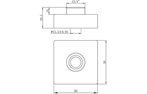 Exposed Shower Valve Fast Fitting Kit Square (Pair)
