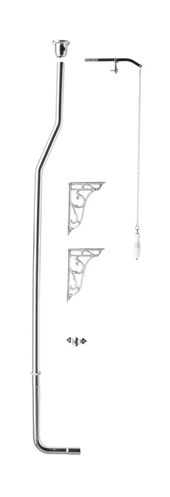 Chrome High Level Flush Pipe Pack