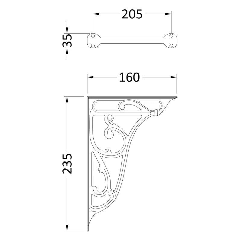 Ornate Chrome Cistern Brackets