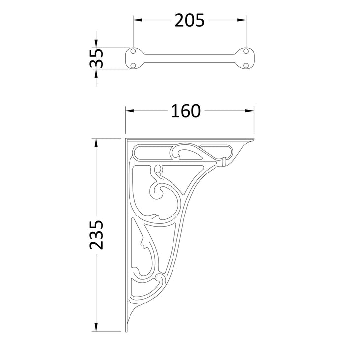 Ornate Chrome Cistern Brackets