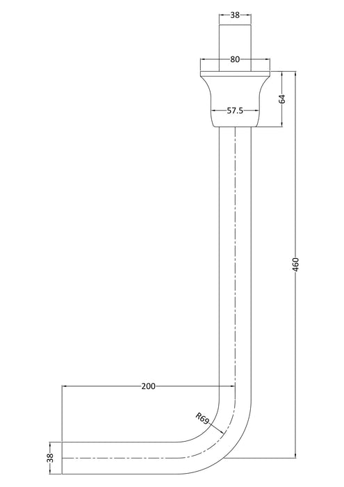 Hudson Reed Brushed Brass Low Level Flush Pipe Pack