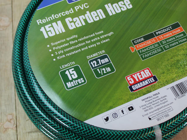 PVC Reinforced Hose 15m 12.5mm (1/2in) Diameter