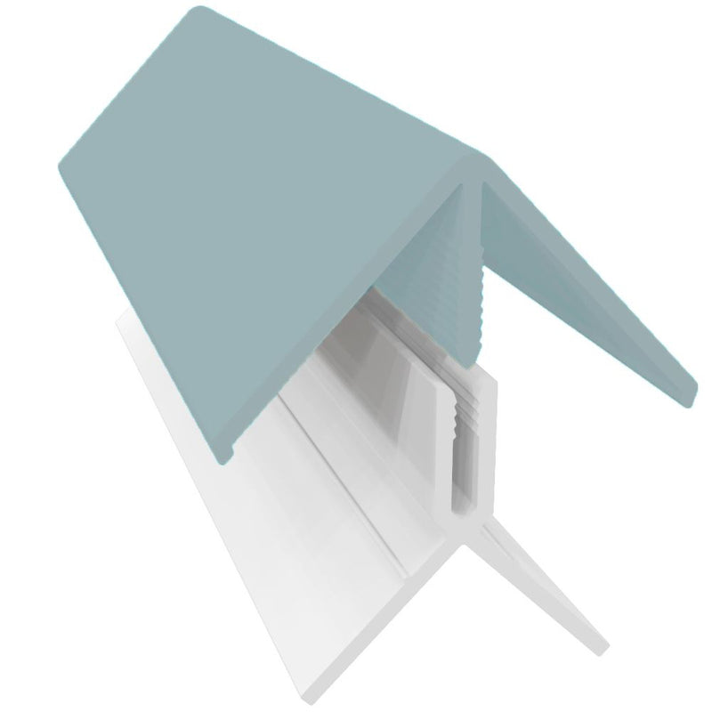 Pale Blue Fortex 2 Part External Corner Trim