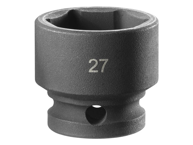 6-Point Stubby Impact Socket 1/2in Drive 27mm