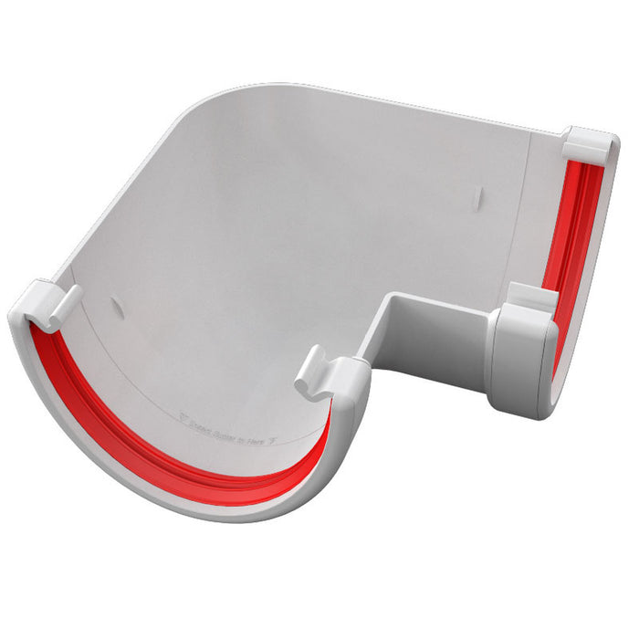 White Freefoam Deepflow 90° Gutter Angle