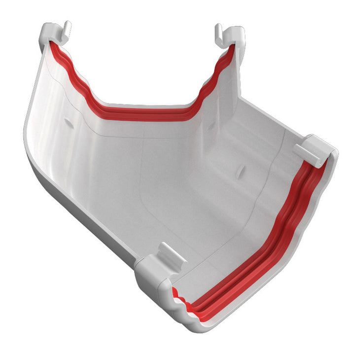 White Freefoam Ogee 135° Gutter Angle