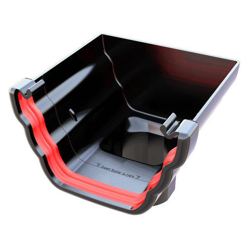 Black Freefoam Ogee Stop End Running Outlet