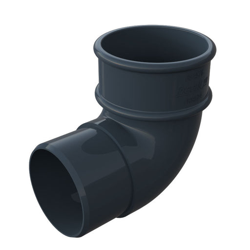 Anthracite Grey Freefoam Round 90° Offset Down Pipe Bend