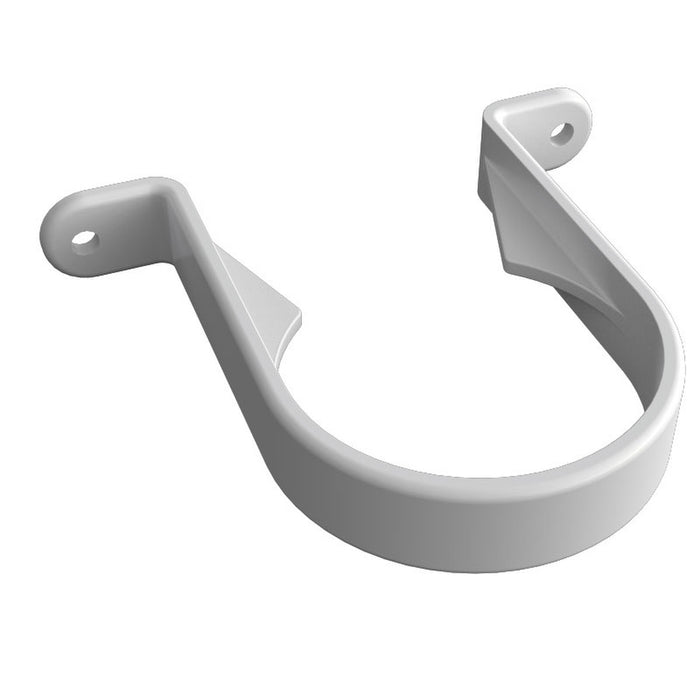 White Freefoam Round Downpipe Clip