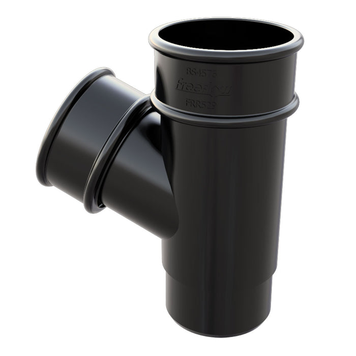Black Freefoam Round 112° Down Pipe Branch