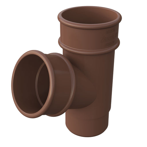 Brown Freefoam Round 112° Down Pipe Branch