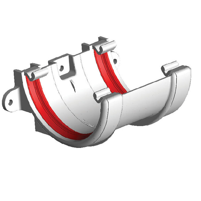 White Freefoam Round Union Bracket