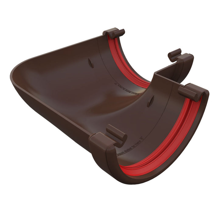 Brown Freefoam Round 90° Gutter Angle