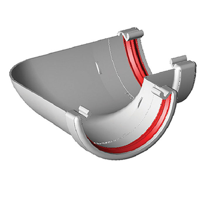 White Freefoam Round 90° Gutter Angle