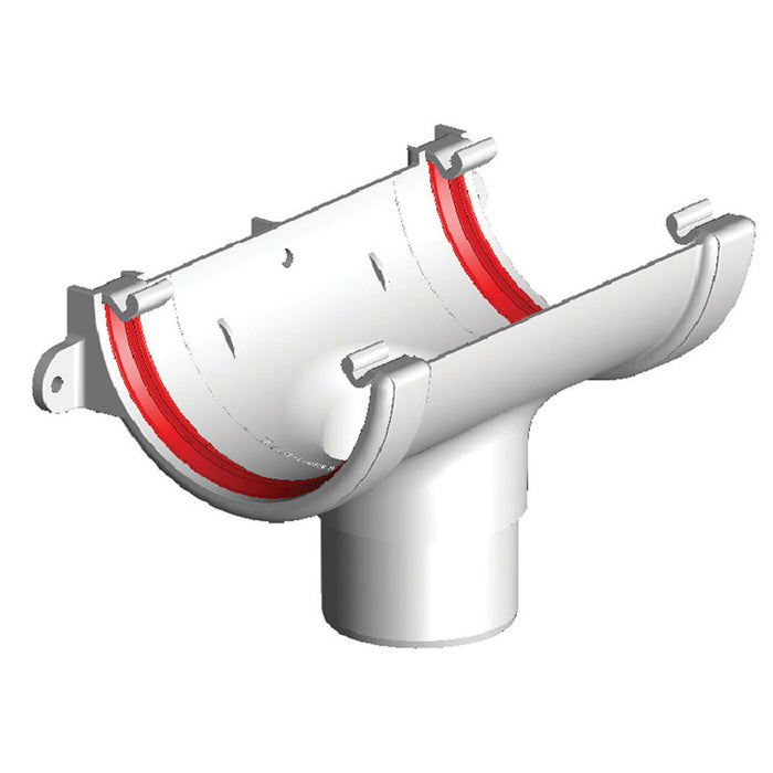 White Freefoam Round Running Outlet