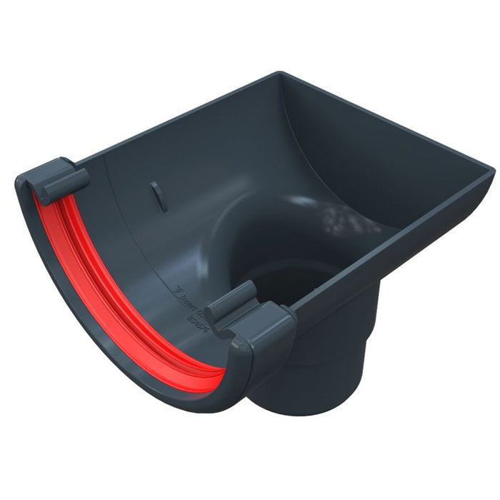 Anthracite Grey Freefoam Round Stopend Outlet