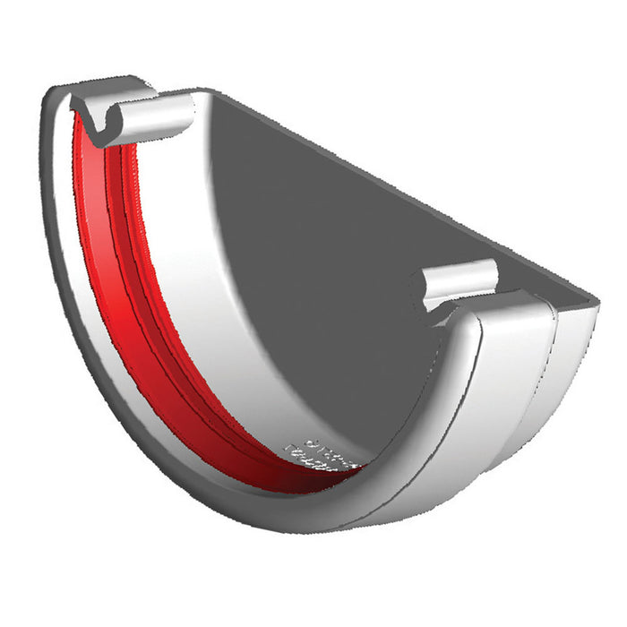 White Freefoam Square Gutter Internal Stop End