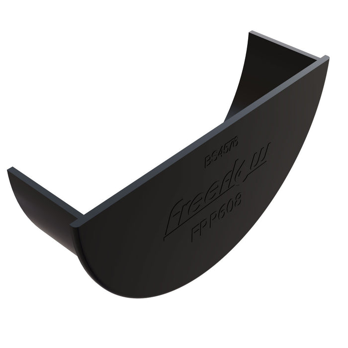 Black Freefoam Round Gutter Internal Stop End