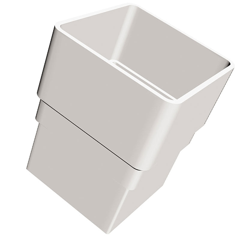 White Freefoam Square Downpipe Socket