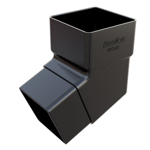 Black Freefoam Square 112° Offset Down Pipe Bend