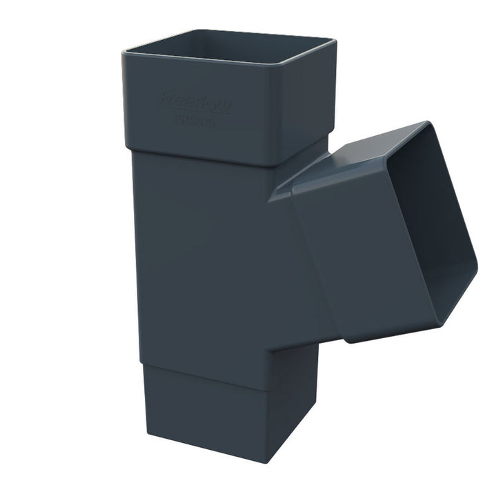 Anthracite Grey Freefoam Square 112° Down Pipe Branch