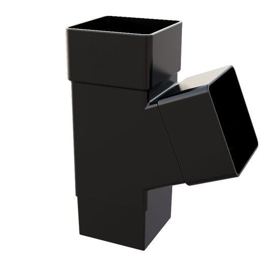 Black Freefoam Square 112° Down Pipe Branch