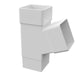 White Freefoam Square 112° Down Pipe Branch