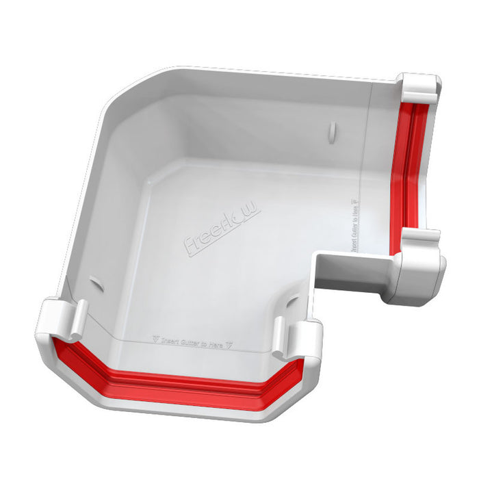 White Freefoam Square Union Bracket