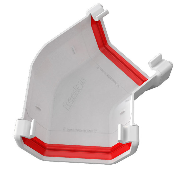 White Freefoam Square 135° Gutter Angle