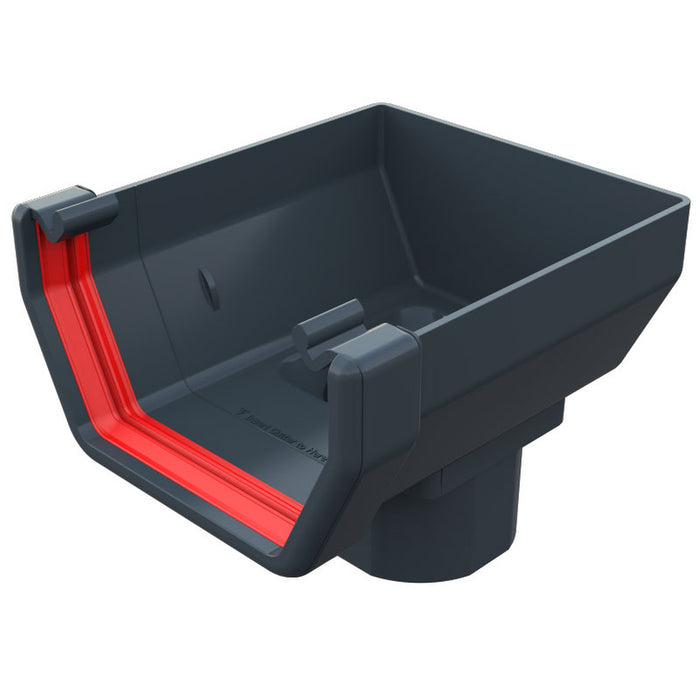 Anthracite Grey Freefoam Square Stopend Outlet