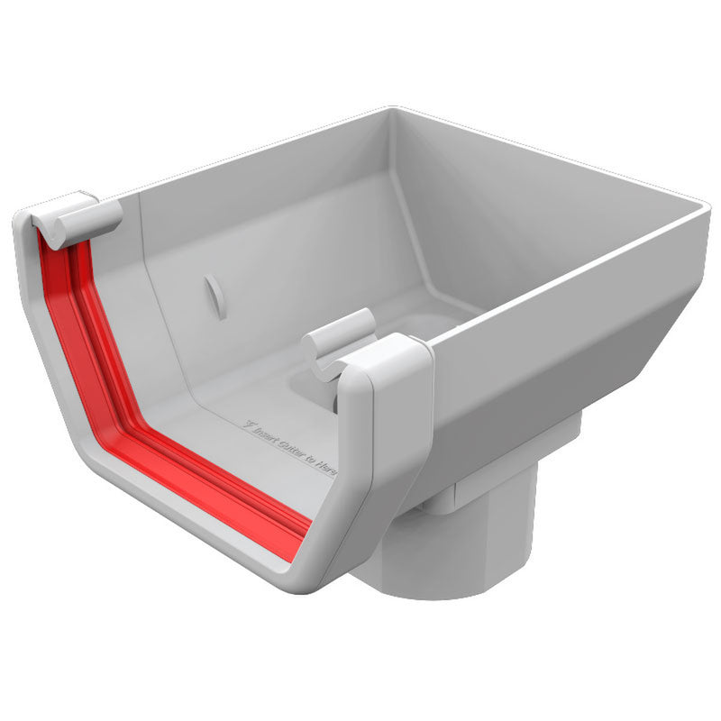 White Freefoam Square Stopend Outlet