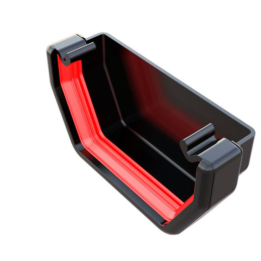 Black Freefoam Square Gutter External Stop End