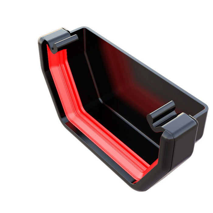 Black Freefoam Square Gutter External Stop End