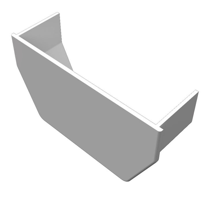 White Freefoam Square Gutter Internal Stop End