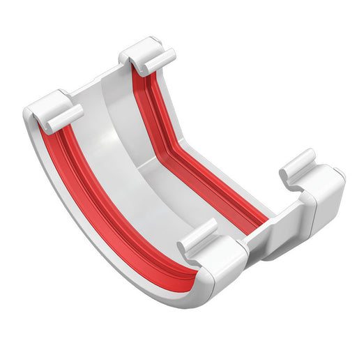 White Freefoam Square to Round Gutter Adapter