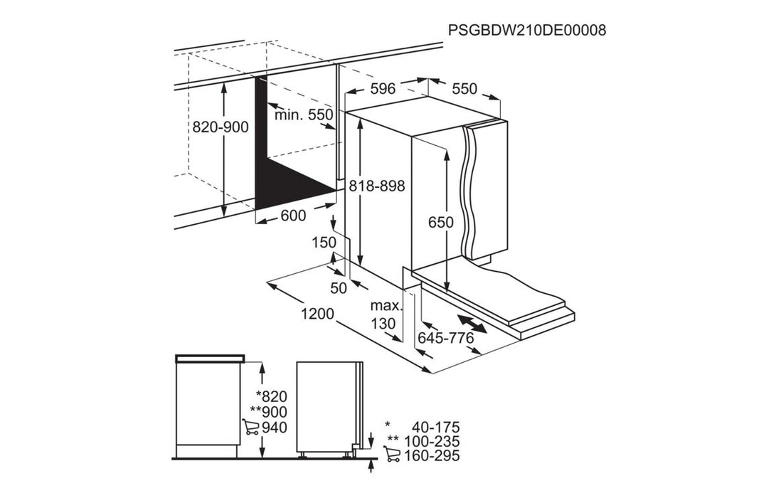 AEG FSB53647Z F/I 13 Place Dishwasher