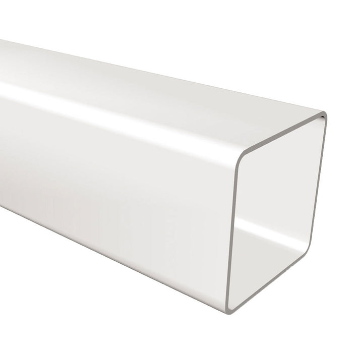 White Freefoam Square Downpipe (4m length)
