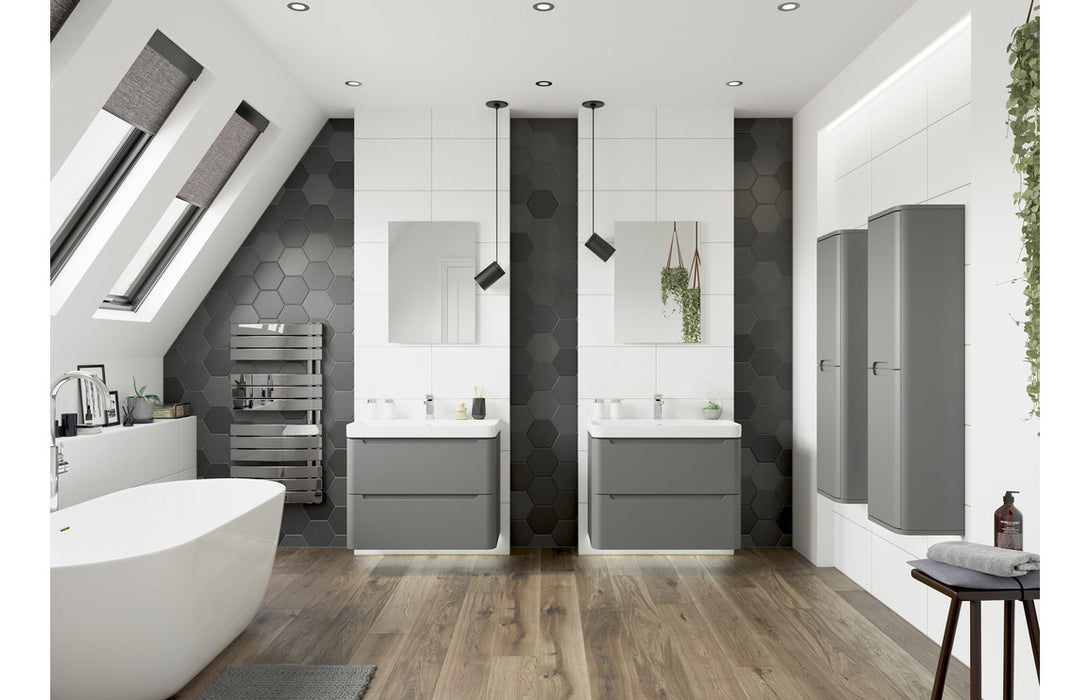 Lavena 550mm Floor Standing WC Unit - Matt Grey