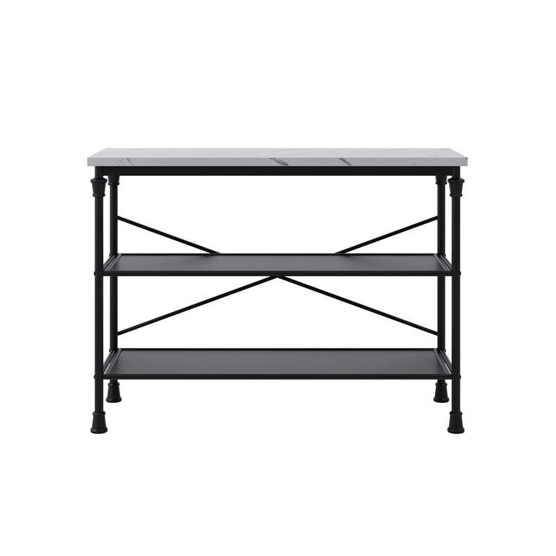 Fairmont Marble & Black Console Table