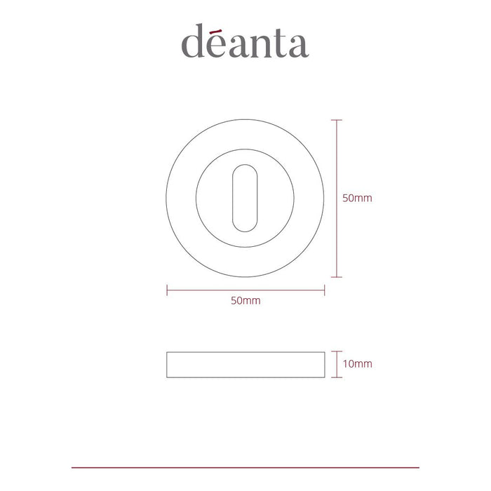 Deanta Escutcheon (Pair) Satin Nickel Chrome