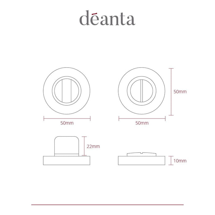 Deanta Urban Thumbturn Set Matt Black