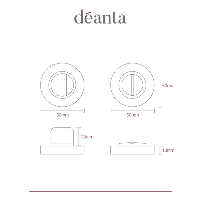 Deanta Thumbturn Set Matt Satin Black Nickel