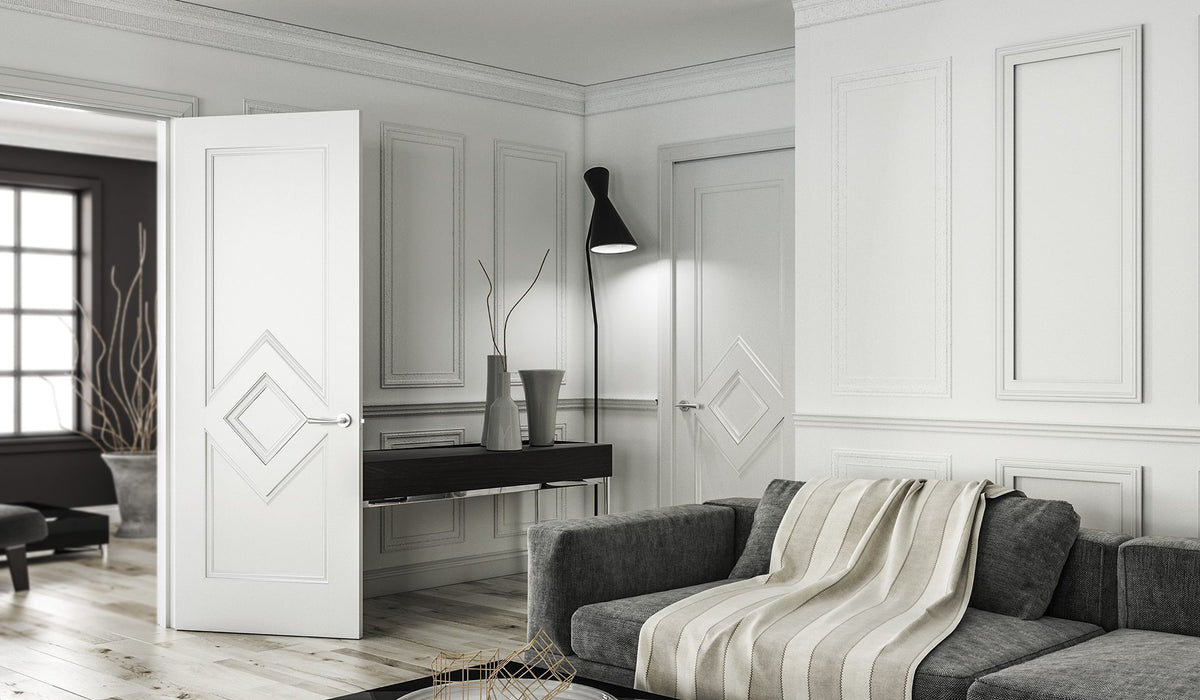 Deanta Ascot White Primed Door