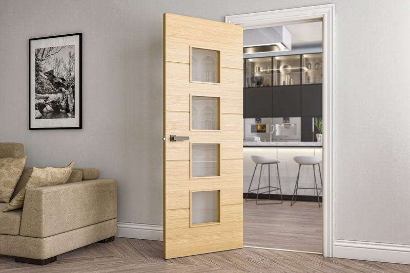 Deanta Augusta Prefinished Oak Glazed Door