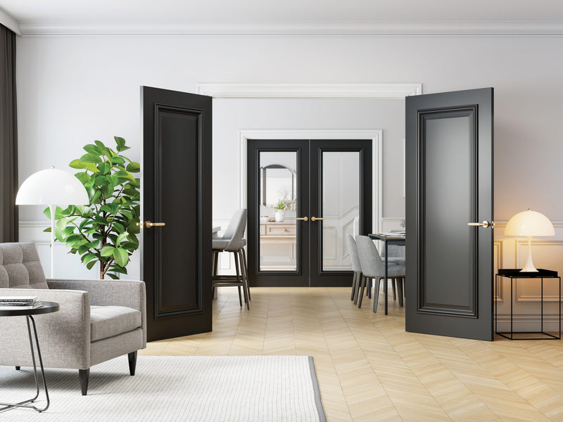 Deanta Blenheim Black Prefinished Door