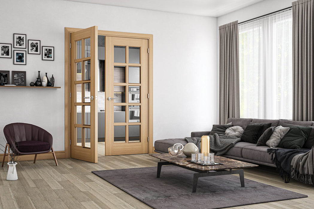Deanta Bristol Unfinished Oak Bevelled Glaze Door